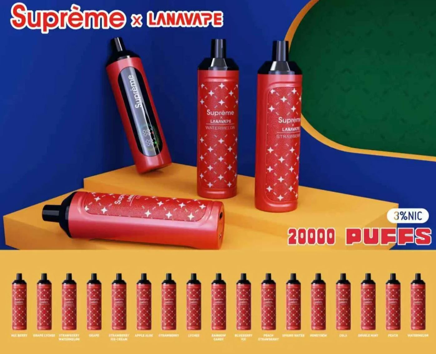 Lana Vape x Supreme 20000 Puffs Disposable Vape
